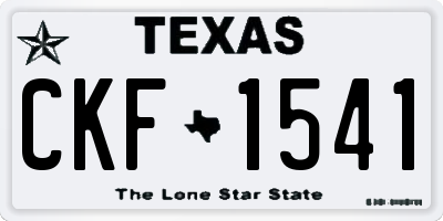 TX license plate CKF1541