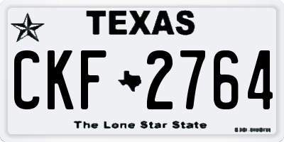 TX license plate CKF2764