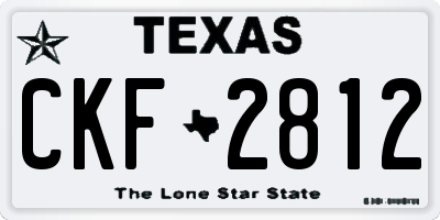 TX license plate CKF2812