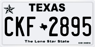 TX license plate CKF2895
