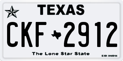 TX license plate CKF2912