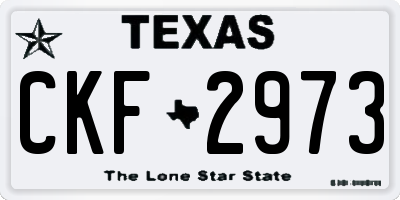 TX license plate CKF2973