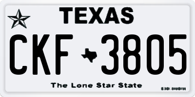 TX license plate CKF3805