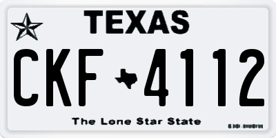 TX license plate CKF4112