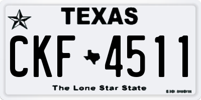 TX license plate CKF4511