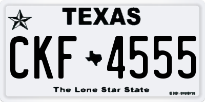 TX license plate CKF4555