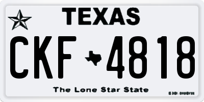 TX license plate CKF4818