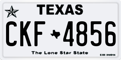 TX license plate CKF4856