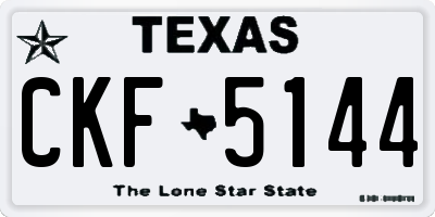TX license plate CKF5144