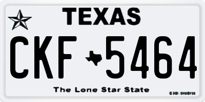 TX license plate CKF5464
