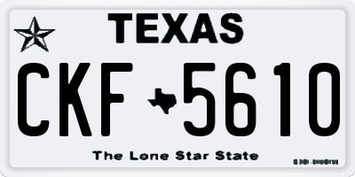 TX license plate CKF5610