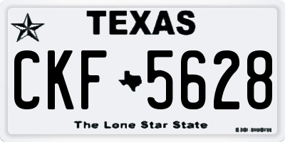 TX license plate CKF5628