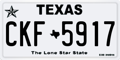 TX license plate CKF5917