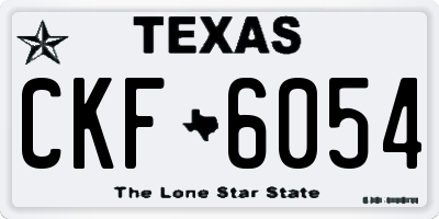 TX license plate CKF6054