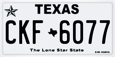 TX license plate CKF6077