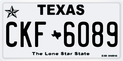 TX license plate CKF6089