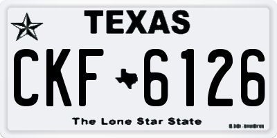 TX license plate CKF6126