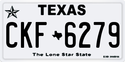 TX license plate CKF6279