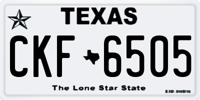 TX license plate CKF6505