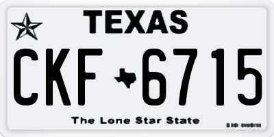 TX license plate CKF6715