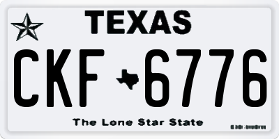 TX license plate CKF6776