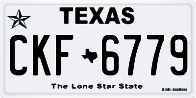 TX license plate CKF6779