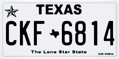 TX license plate CKF6814