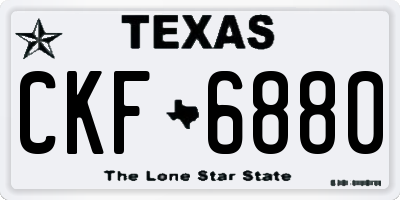 TX license plate CKF6880
