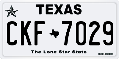 TX license plate CKF7029
