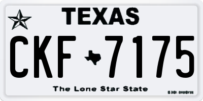 TX license plate CKF7175