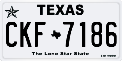 TX license plate CKF7186
