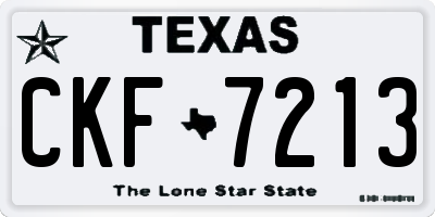 TX license plate CKF7213