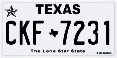 TX license plate CKF7231