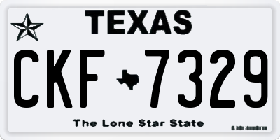 TX license plate CKF7329