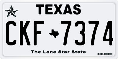 TX license plate CKF7374