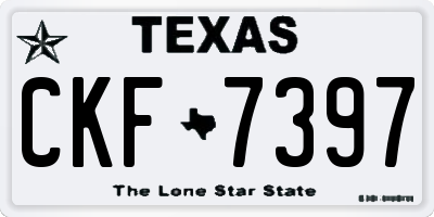 TX license plate CKF7397