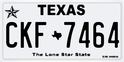 TX license plate CKF7464