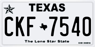 TX license plate CKF7540