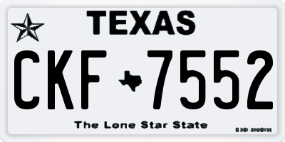 TX license plate CKF7552