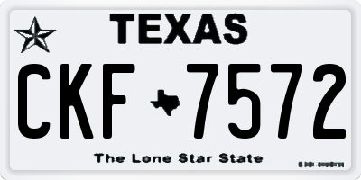 TX license plate CKF7572
