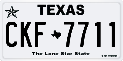 TX license plate CKF7711
