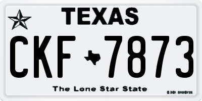 TX license plate CKF7873