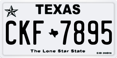 TX license plate CKF7895
