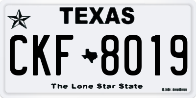 TX license plate CKF8019