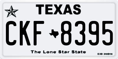 TX license plate CKF8395