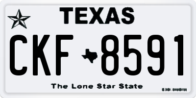 TX license plate CKF8591
