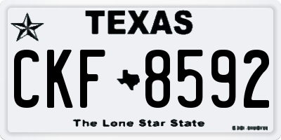 TX license plate CKF8592
