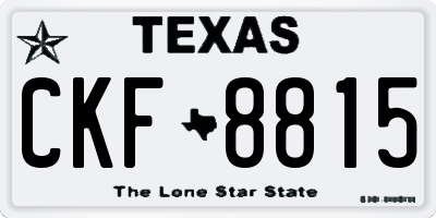 TX license plate CKF8815