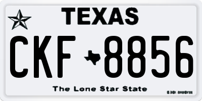 TX license plate CKF8856