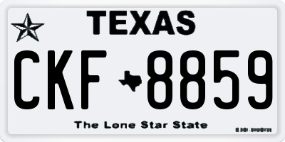 TX license plate CKF8859